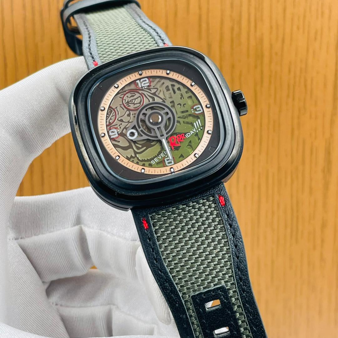 SevenFriday P3C/02 Racer III Camouflage Watch – Automatic Skeleton Dial