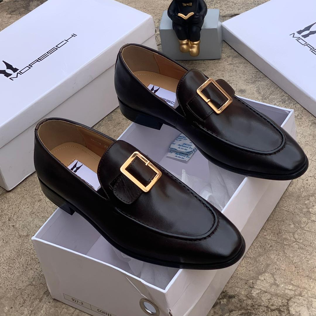 Moreschi Luxury Italian Leather Loafers – Black Monk Strap Dress Shoes for Men