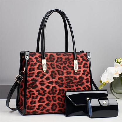 Leopard Leather Handbag | Animal Print Designer Bag