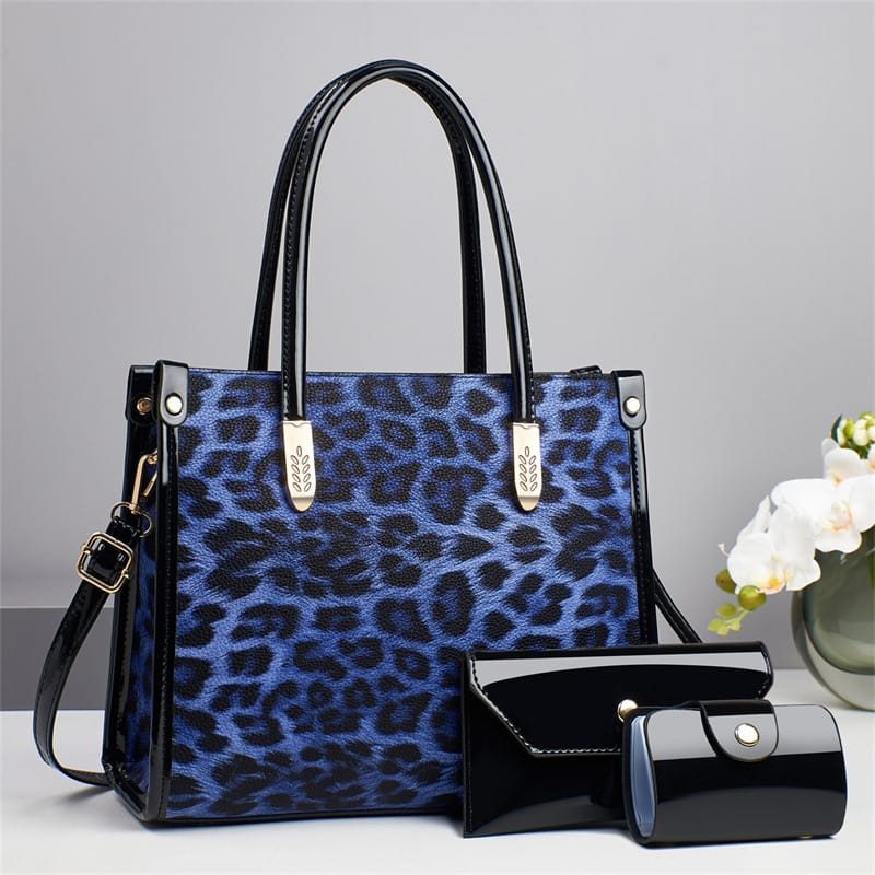 Leopard Leather Handbag | Animal Print Designer Bag
