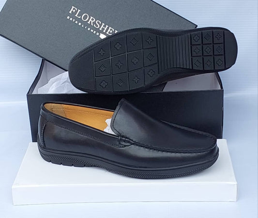Florsheim black leather loafers
