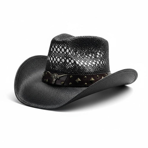 Luxury Black Straw Hat | Summer Sun Protection