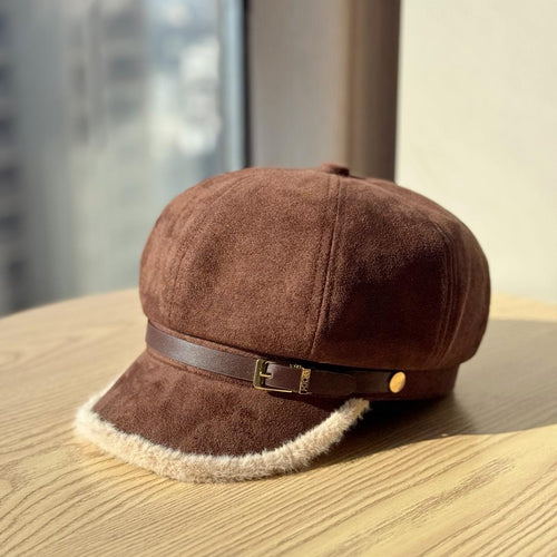 Luxury Brown Newsboy Cap